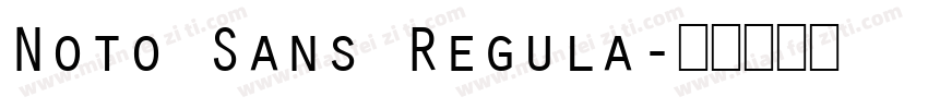 Noto Sans Regula字体转换